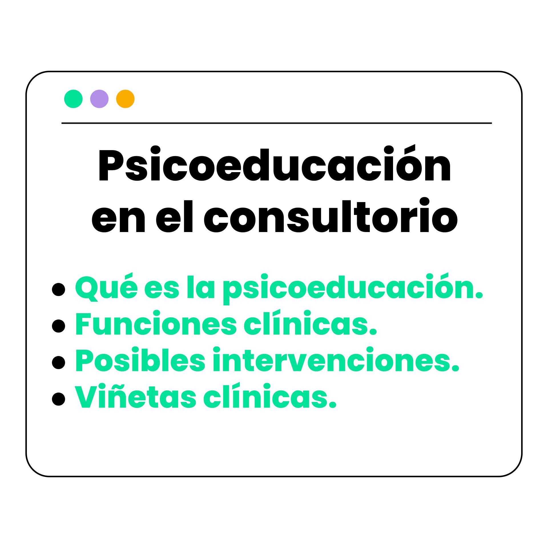 Psicoeducación en el consultorio